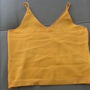 yellow tank top